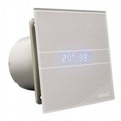 CATA G 100 THS skleněný panel stříbrný s časovým doběhem a čidlem vlhkosti