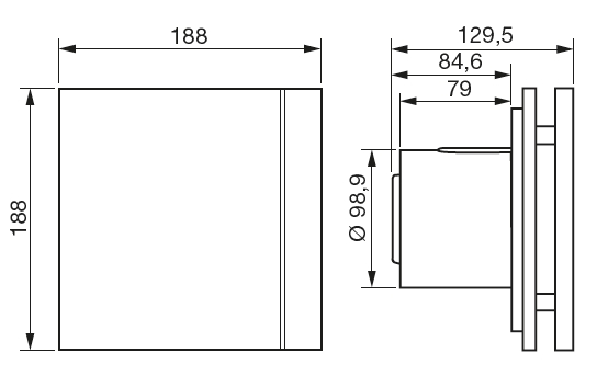 Ventilátor do koupelny SILENT 300 CRZ DESIGN 3C Silver