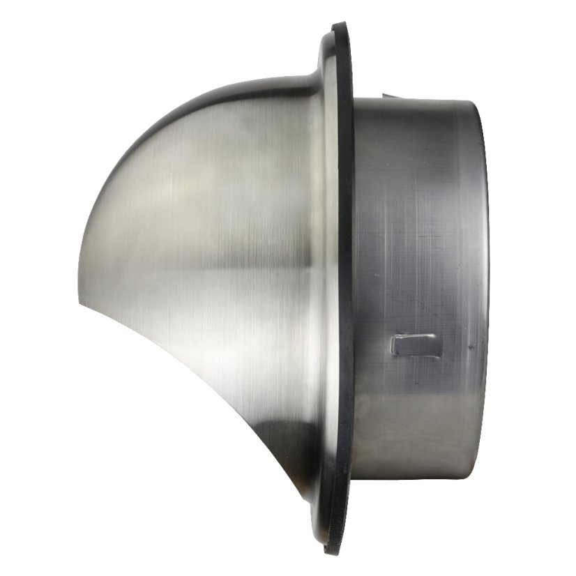 Nerezová kruhová mřížka s přírubou a stříškou - Průměr napojení mm: 100