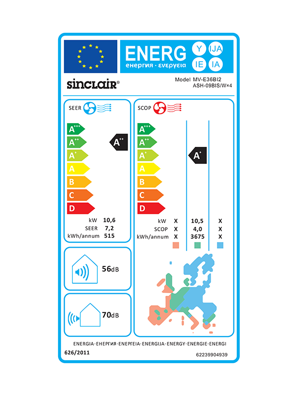 Venkovní multisplitová jednotka Sinclair 10,6 kW