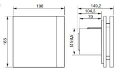 Ventilátor do koupelny SILENT 100 CRZ DESIGN 12 V Ecowatt White