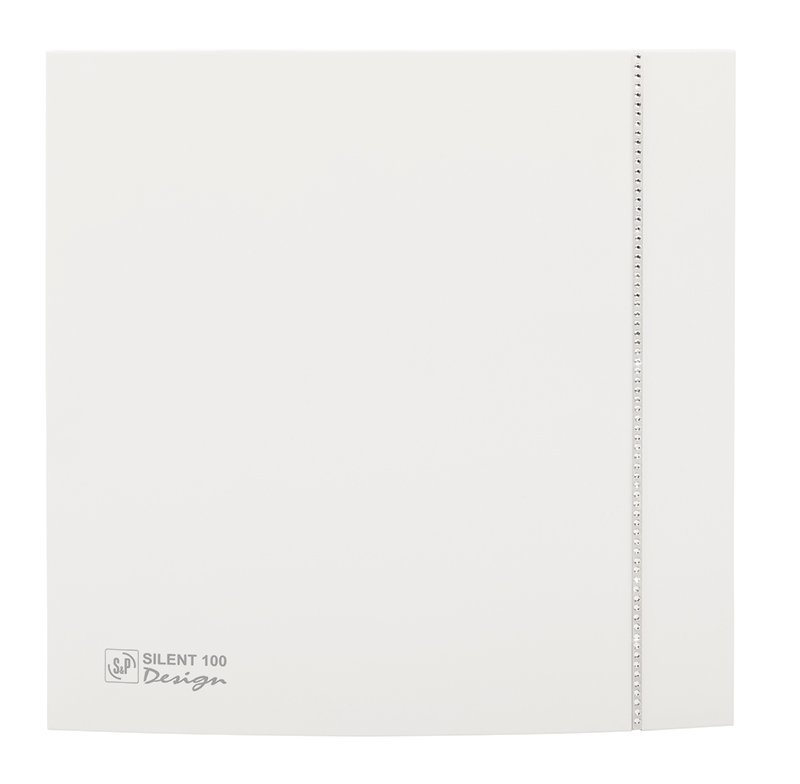 Ventilátor do koupelny SILENT 100 CZ DESIGN Swarovski White