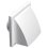Hranatá větrací mřížka se stříškou a zpětnou klapkou - s přírubou - Varianta: 154x154, O 100 mm - bílá