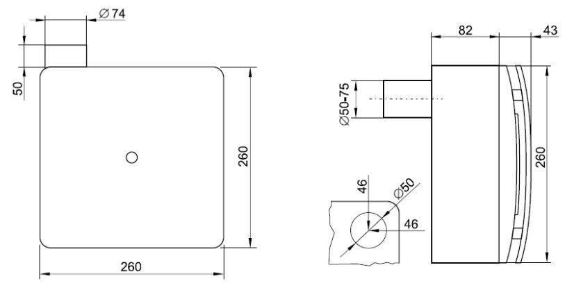 Radiální koupelnový ventilátor KN2 AP 100 na stěnu