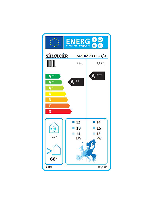 Monoblokové tepelné čerpadlo Sinclair Yukon SMHM-160B-3/9