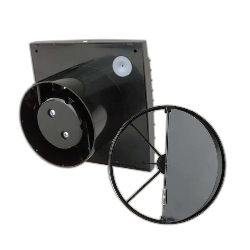 Ventilátor do koupelny DARK 100 se zpětnou klapkou