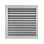 Hliníková hranatá mřížka s pevnými lamelami - Varianta: 200x200