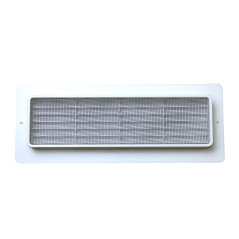 Hranatá větrací mřížka se síťkou proti hmyzu pro hranaté potrubí 55x110mm