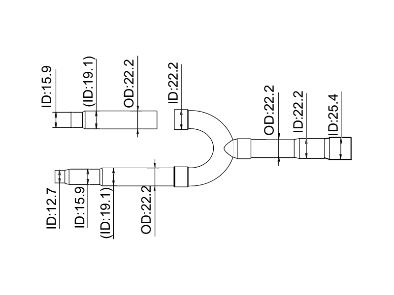 Rozbočovač k vnitřním jednotkám SDV5 a SDV6 SREF-05