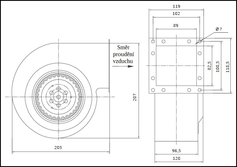 Odstředivý ventilátor Ulita VU 700