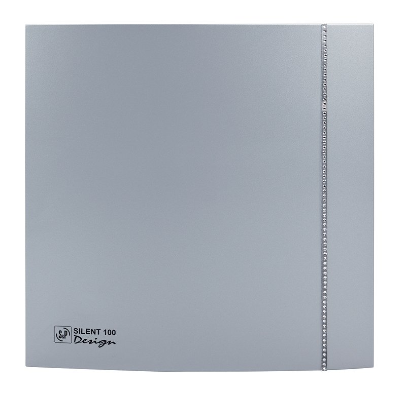 Ventilátor do koupelny SILENT 100 CZ DESIGN Swarovski Silver