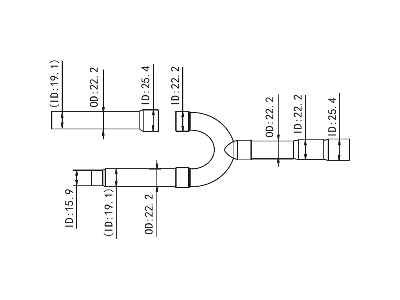 Rozbočovač k vnitřním jednotkám SDV5 a SDV6 SREF-06