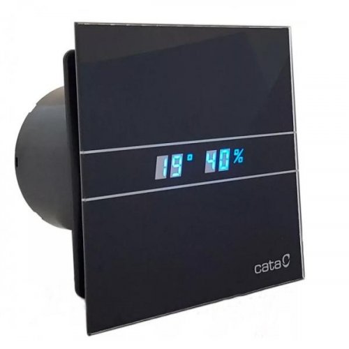 CATA G 100 THB skleněný panel černý s časovým doběhem a čidlem vlhkosti